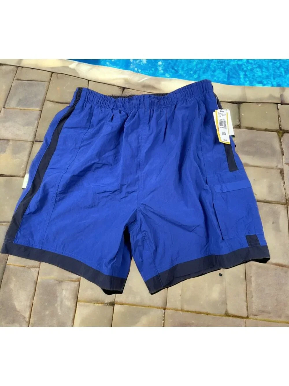 Sears Essentials Swim Suit Blue Shorts 6